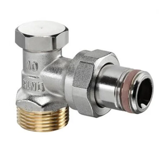 Радиаторен кран OVENTROP Combi 2 ъглов,секретен 1/2"х3/4" 