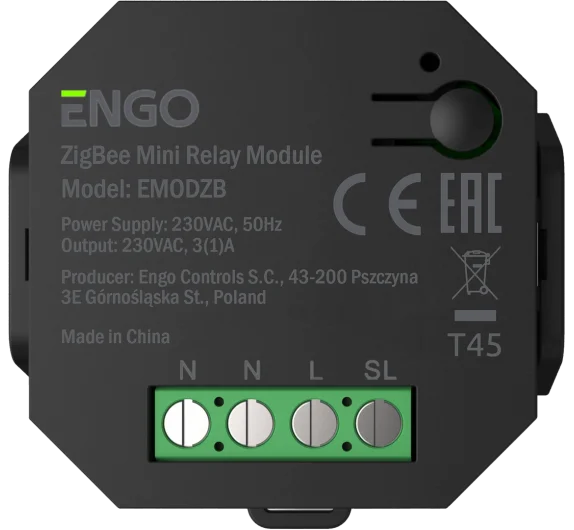 ZigBee смарт реле и усилвател ENGO EMODZB ZigBee смарт реле и усилвател ENGO EMODZB