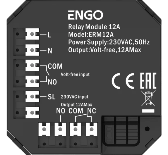 Релеен модул 12А ENGO ERM12A Релеен модул 12А ENGO ERM12A